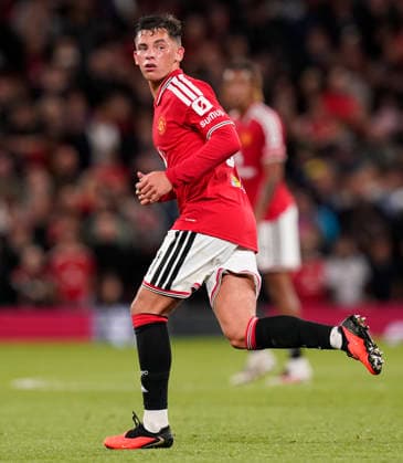 Manchester, England, 16th September 2026. Shea Lacey of Manchester United, ManU during the Manchester United vs Brighton and Hove Albion Carabao Cup match at Old Trafford, Manchester. Picture credit should read: Andrew Yates Sportimage EDITORIAL USE ONLY. No use with unauthorised audio, video, data, fixture lists, club league logos or live services. Online in-match use limited to 120 images, no video emulation. No use in betting, games or single club league player publications. SPI_098_AY_MAN_UTD_BRIGHTON SPI-5001-0089