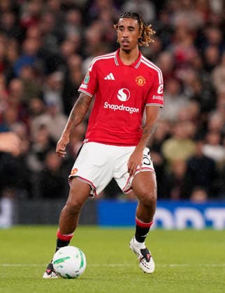 Manchester, England, 16th September 2026. Leny Yoro of Manchester United, ManU during the Manchester United vs Brighton and Hove Albion Carabao Cup match at Old Trafford, Manchester. Picture credit should read: Andrew Yates Sportimage EDITORIAL USE ONLY. No use with unauthorised audio, video, data, fixture lists, club league logos or live services. Online in-match use limited to 120 images, no video emulation. No use in betting, games or single club league player publications. SPI_112_AY_MAN_UTD_BRIGHTON SPI-5001-0112