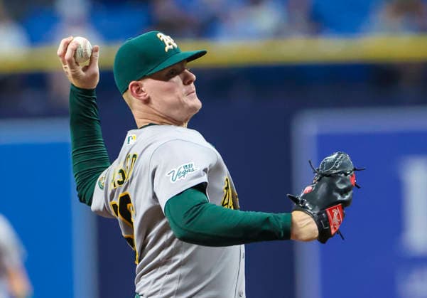 September 16, 2026, St. Petersburg, Florida, USA: Athletics pitcher Brady Basso (66) delivers a pitch in third inning against the Tampa Bay Rays in a Major League Baseball game between the Tampa Bay Rays and the Athletics Wednesday, Sept. 16, 2026 in St. Petersburg, Florida. MLB, Baseball Herren, USA 2026: Athletics Vs Rays  - ZUMAu321 20260916_zsp_u321_010 Copyright: xChrisxUrsox