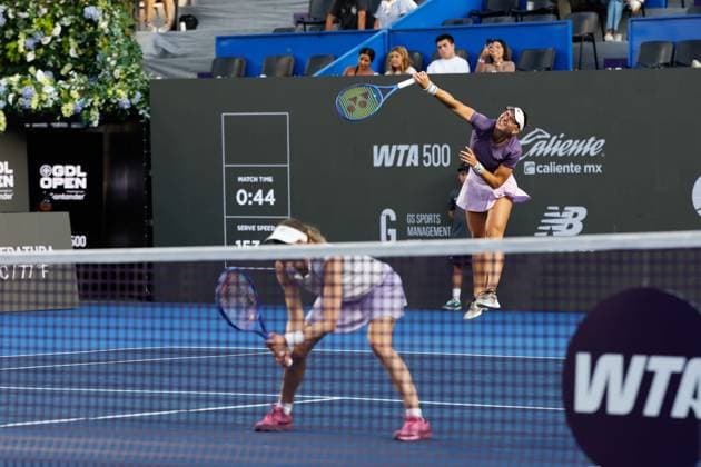 WTA GUADALAJARA OPEN 2026 WTA GUADALAJARA OPEN 2026 09 16 2026 GUADALAJARA, JALISCO Action photo of Cristina Bucsa and Nicole Melichar during a match at the 2026 WTA Guadalajara Open, held at the Centro Panamericano de Tenis in Guadalajara, Jalisco, Mexico Action photo of Cristina Bucsa and Nicole Melichar, during a match at the 2026 WTA Guadalajara Open held at the Centro Panamericano de Tenis in Guadalajara, Jalisco, Mexico PHOTO BY IMAGENSHOP PHOTO AGENCY GUADALAJARA, JALISCO, MEXICO Copyright: xIMAGENSHOPxAGENCIAxFOTOGRAFICAx