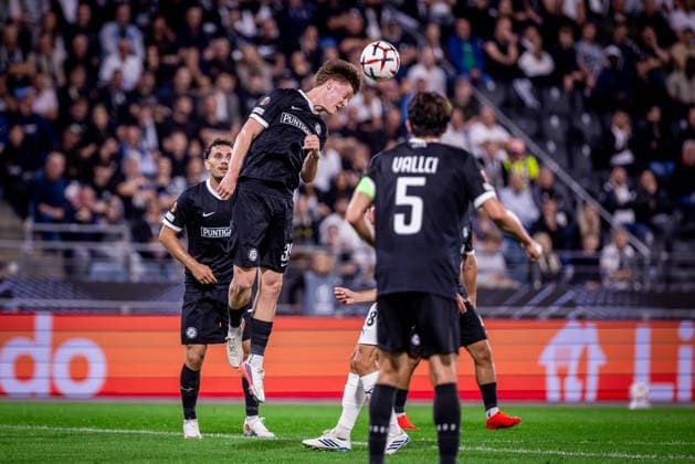 STURM GRAZ - RENNES Luca Weinhandl of Sturm during the matchday 1 of UEFA Europa league - league phase football match between SK Sturm Graz and Rennes at the Stadium Graz Liebenau. Graz, Austria, September 16, 2026. Photo by Branislav Racko Copyright: xx 080A2784