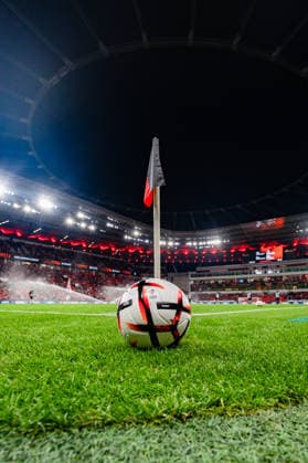 2026–2027 UEFA Europa League, Bayer 04 Leverkusen vs. NK Celje, Matchday 1, Wednesday, September 16, 2026, BayArena, North Rhine-Westphalia, Germany—Stadium, panoramic view featuring the ball and corner flag Copyright: xCelinaxLeiersx