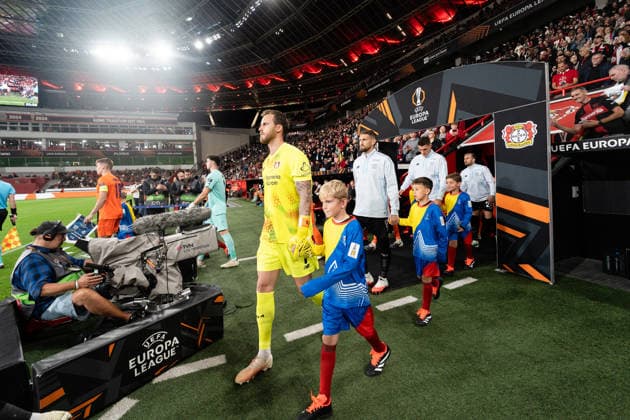 2026–2027 UEFA Europa League, Bayer 04 Leverkusen vs. NK Celje, Matchday 1, Wednesday, September 16, 2026, BayArena, North Rhine-Westphalia, Germany, Mark Flekken Copyright: xCelinaxLeiersx