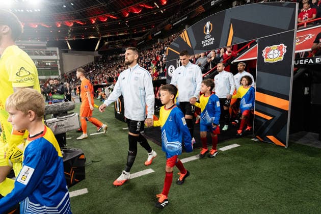 2026–2027 UEFA Europa League, Bayer 04 Leverkusen vs. NK Celje, Matchday 1, Wednesday, September 16, 2026, BayArena, North Rhine-Westphalia, Germany, Patrik Schick, Robert Andrich Copyright: xCelinaxLeiersx