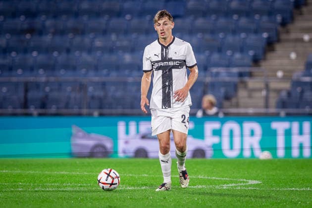 STURM GRAZ - RENNES Anthony Rouault of Rennes on the ball during the matchday 1 of UEFA Europa league - league phase football match between SK Sturm Graz and Rennes at the Stadium Graz Liebenau. Graz, Austria, September 16, 2026. Photo by Branislav Racko Copyright: xx 080A3176