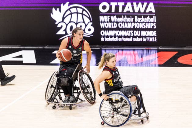 OTTAWA, CANADA - SEPTEMBER 16: Lena Knippelmeyer (Germany, 9) controls the ball during the Ottawa IWBF Wheelchair Basketball World Championships match between Great Britain vs. Germany at Arena at TD Place on matchday 8 of the Ottawa IWBF Wheelchair Basketball World Championships on September 16, 2026 in Ottawa, Canada. Canada Copyright: xSteffiexWunderlx