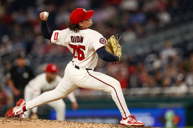 September 16, 2026, Washington D.C, District Of Columbia, United States: Washington, DC; Washington Nationals pitcher Will Dion (76) delivers a pitch during a Major League Baseball game against the Philadelphia Phillies at Nationals Park on Wednesday, September 16, 2026. The Phillies beat the Nationals 3-0. Washington D.C United States - ZUMAp258 20260916_znp_p258_032 Copyright: xStevexPrakopex
