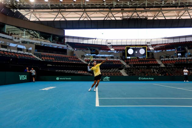 September 17, 2026, Brisbane, Australia: Adam Walton seen in action during Australian Davis Cup Team training at Pat Rafter Arena. Australian Davis Cup Team training prior to their World Group I tie versus Poland. The Round is being held at Pat Rafter Arena. Brisbane Australia - ZUMAs197 20260917_aaa_s197_020 Copyright: xRichardxHainesx
