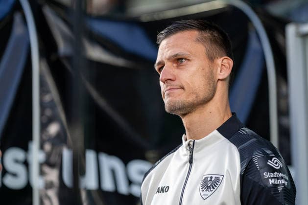 Thomas Woerle of SC Preussen Münster, head coach, in an interview with Magenta Sport GER; SC Preussen Münster vs. 1. FC Saarbrücken, soccer, 3. Liga, Matchday 6, 2026–2027 season, September 16, 2026 DFL regulations prohibit the use of photographs as image sequences and or quasi-video GER, SC Preussen Münster vs. 1. FC Saarbrücken, soccer, 3. Liga, Matchday 6, 2026–2027 season, September 16, 2026, Münster Copyright: xEibner-Pressefoto JanxRollingerx EP_JSK