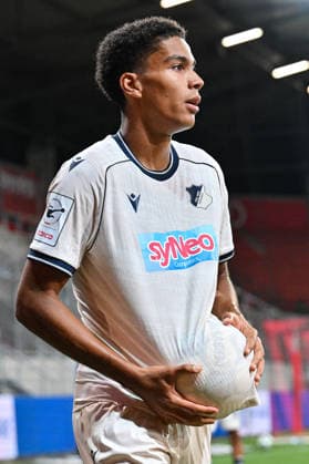 3rd Division FC Ingolstadt vs. TSG 1899 Hoffenheim II, September 16, 2026, INGOLSTADT, GERMANY September 16, with the ball under his jersey, Tristan SPRANGER of TSG Hoffenheim II, a single cutout photo taken during the 3. Liga match between FC Ingolstadt and TSG Hoffenheim’s second team on Matchday 6 at the Audi Sportpark Copyright: xBEAUTIFULxSPORTS Goldbergx