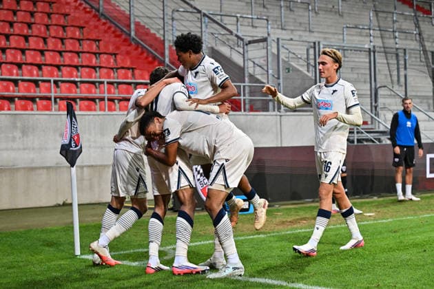 3rd Division FC Ingolstadt vs. TSG 1899 Hoffenheim II, September 16, 2026, INGOLSTADT, GERMANY September 16 Cheers from the visiting fans after Jykese Fields scored the 1–2 goal TSG Hoffenheim II 11 Goal Scorer Joy Happy during the 3. Liga match between FC Ingolstadt and TSG Hoffenheim’s second team on the 6th dayat the Audi Sportpark Copyright: xBEAUTIFULxSPORTS Goldbergx