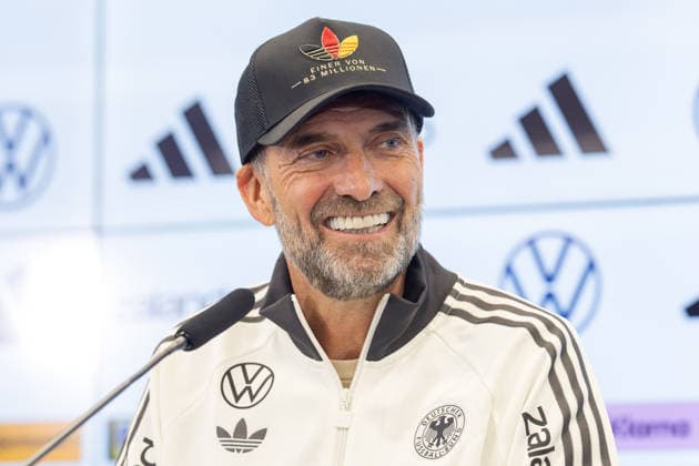 UEFA Nations League 2026–2027 Roster Announcement Press Conference with National Team Coach Jürgen Klopp National Team Coach Jürgen Klopp speaks to journalists at a press conference on the DFB Campus in Frankfurt am Main on September 17, 2026, Frankfurt am Main, Hesse, Germany, DFB Campus