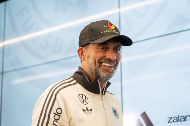 September 17, 2026, GER, UEFA Nations League 2026–2027 Nomination Press Conference with National Team Coach Jürgen Klopp; Jürgen Klopp, National Team Coach, Head Coach; Germany; laughing; in a good mood; grinning; gestures; facial expressions; emotions; Frankfurt DFB Campus; Frankfurt; Germany Copyright: xnordphotoxGmbHx xChristianxSchulzex