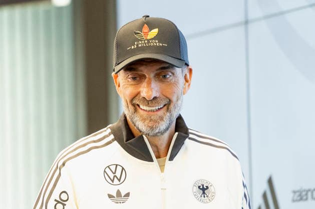 German national team head coach Jürgen Klopp at the press conference announcing the roster for the German national soccer team’s 2026–2027 UEFA Nations League in Frankfurt am Main, Germany, on September 17, 2026. Germany head coach Jürgen Klopp at the squad announcement press conference for the 2026–2027 UEFA Nations League of the German national soccer team in Frankfurt am Main, Germany, on September 17, 2026 DFB and DFL regulations prohibit any use of photographs as image sequences and or quasi-video, Copyright: HMBxMedia xHeikoxBecker