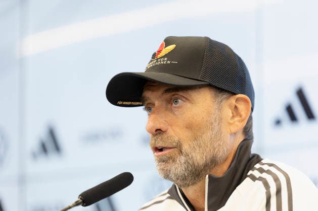German national team head coach Jürgen Klopp at the squad announcement press conference for the 2026–2027 UEFA Nations League of the German national soccer team in Frankfurt am Main, Germany, on September 17, 2026. Germany head coach Jürgen Klopp at the squad announcement press conference for the 2026–2027 UEFA Nations League of the German national soccer team in Frankfurt am Main, Germany, on September 17, 2026 DFB and DFL regulations prohibit any use of photographs as image sequences and or quasi-video, Copyright: HMBxMedia xHeikoxBecker