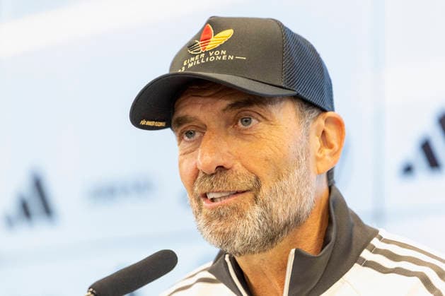 German national team head coach Jürgen Klopp at the squad announcement press conference for the 2026–2027 UEFA Nations League of the German national soccer team in Frankfurt am Main, Germany, on September 17, 2026. Germany head coach Jürgen Klopp at the squad announcement press conference for the 2026–2027 UEFA Nations League of the German national soccer team in Frankfurt am Main, Germany, on September 17, 2026 DFB and DFL regulations prohibit any use of photographs as image sequences and or quasi-video, Copyright: HMBxMedia xHeikoxBecker