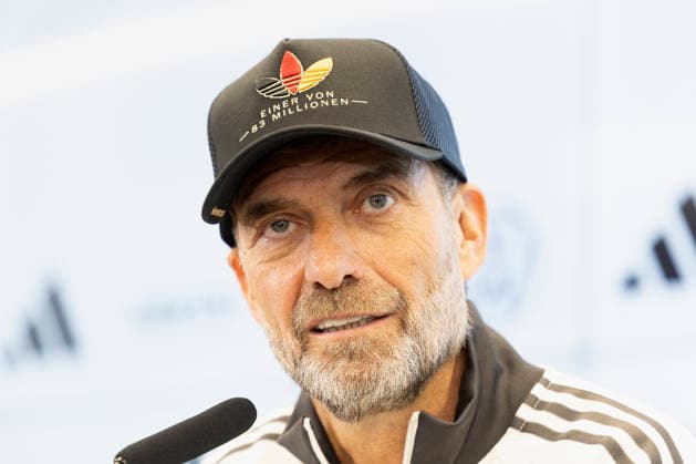German national team head coach Jürgen Klopp at the squad announcement press conference for the 2026–2027 UEFA Nations League of the German national soccer team in Frankfurt am Main, Germany, on September 17, 2026. Germany head coach Jürgen Klopp at the squad announcement press conference for the 2026–2027 UEFA Nations League of the German national soccer team in Frankfurt am Main, Germany, on September 17, 2026 DFB and DFL regulations prohibit any use of photographs as image sequences and or quasi-video, Copyright: HMBxMedia xHeikoxBecker