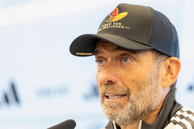 German national team head coach Jürgen Klopp at the squad announcement press conference for the 2026–2027 UEFA Nations League of the German national soccer team in Frankfurt am Main, Germany, on September 17, 2026. Germany head coach Jürgen Klopp at the squad announcement press conference for the 2026–2027 UEFA Nations League of the German national soccer team in Frankfurt am Main, Germany, on September 17, 2026 DFB and DFL regulations prohibit any use of photographs as image sequences and or quasi-video, Copyright: HMBxMedia xHeikoxBecker
