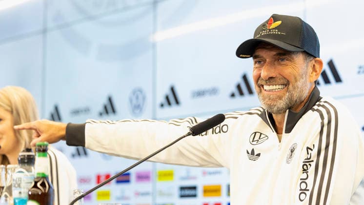 German national team head coach Jürgen Klopp at the press conference announcing the roster for the 2026–2027 UEFA Nations League for the German national soccer team in Frankfurt am Main, Germany, on September 17, 2026. Germany head coach Jürgen Klopp at the squad announcement press conference for the 2026–2027 UEFA Nations League of the German national soccer team in Frankfurt am Main, Germany, on September 17, 2026 DFB and DFL regulations prohibit any use of photographs as image sequences and or quasi-video, Copyright: HMBxMedia xHeikoxBecker