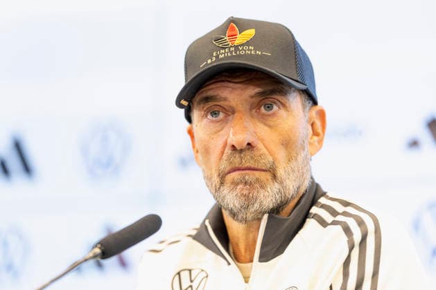 German national team head coach Jürgen Klopp at the press conference announcing the roster for the German national soccer team’s 2026–2027 UEFA Nations League campaign in Frankfurt am Main, Germany, on September 17, 2026. Germany head coach Jürgen Klopp at the squad announcement press conference for the 2026–2027 UEFA Nations League of the German national soccer team in Frankfurt am Main, Germany, on September 17, 2026. DFB and DFL regulations prohibit any use of photographs as image sequences and or quasi-video, Copyright: HMBxMedia xHeikoxBecker
