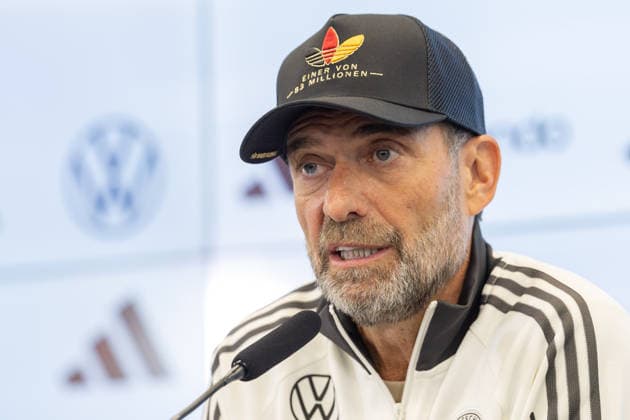 UEFA Nations League 2026–2027 Roster Announcement Press Conference with National Team Coach Jürgen Klopp National Team Coach Jürgen Klopp speaks to journalists at a press conference on the DFB Campus in Frankfurt am Main on September 17, 2026, Frankfurt am Main, Hesse, Germany, DFB Campus