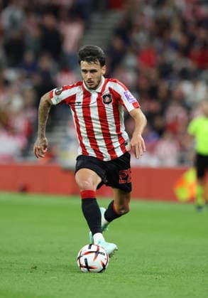 Sunderland, England, 16th September 2026. Enzo Le Fee during the Sunderland vs AZ Alkmaar UEFA Europa League match at the Stadium Of Light, Sunderland. Picture credit should read: Nigel Roddis Sportimage EDITORIAL USE ONLY. No use with unauthorised audio, video, data, fixture lists, club league logos or live services. Online in-match use limited to 120 images, no video emulation. No use in betting, games or single club league player publications. SPI_098_NR_SUND_AZAL SPI-5002-0098
