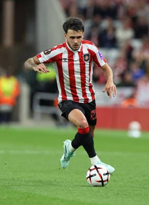 Sunderland, England, 16th September 2026. Enzo Le Fee during the Sunderland vs AZ Alkmaar UEFA Europa League match at the Stadium Of Light, Sunderland. Picture credit should read: Nigel Roddis Sportimage EDITORIAL USE ONLY. No use with unauthorised audio, video, data, fixture lists, club league logos or live services. Online in-match use limited to 120 images, no video emulation. No use in betting, games or single club league player publications. SPI_103_NR_SUND_AZAL SPI-5002-0102