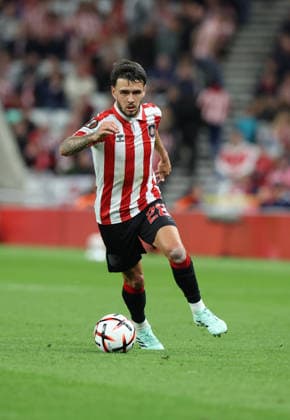 Sunderland, England, 16th September 2026. Enzo Le Fee during the Sunderland vs AZ Alkmaar UEFA Europa League match at the Stadium Of Light, Sunderland. Picture credit should read: Nigel Roddis Sportimage EDITORIAL USE ONLY. No use with unauthorised audio, video, data, fixture lists, club league logos or live services. Online in-match use limited to 120 images, no video emulation. No use in betting, games or single club league player publications. SPI_101_NR_SUND_AZAL SPI-5002-0103