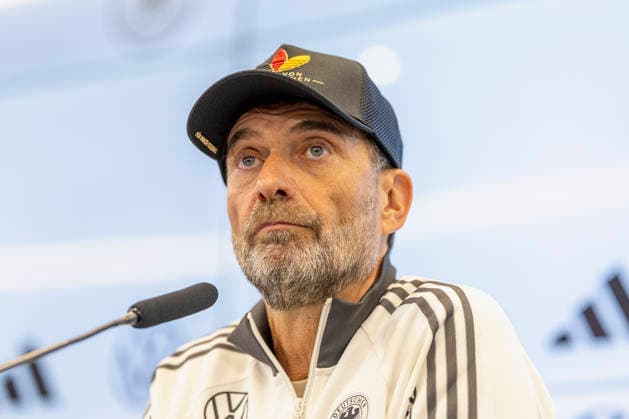 German national team head coach Jürgen Klopp at the press conference announcing the roster for the German national soccer team’s 2026–2027 UEFA Nations League in Frankfurt am Main, Germany, on September 17, 2026. Germany head coach Jürgen Klopp at the squad announcement press conference for the 2026–2027 UEFA Nations League of the German national soccer team in Frankfurt am Main, Germany, on September 17, 2026 DFB and DFL regulations prohibit any use of photographs as image sequences and or quasi-video, Copyright: HMBxMedia xHeikoxBecker