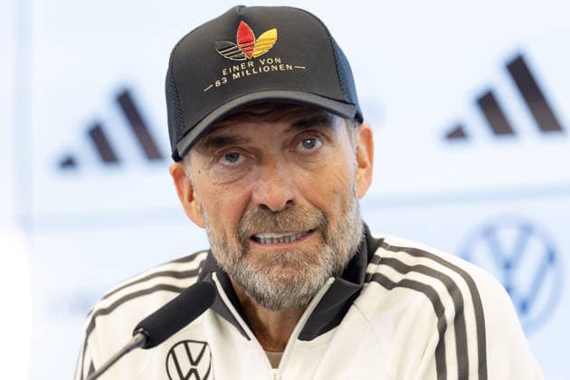 UEFA Nations League 2026–2027 Roster Announcement Press Conference with National Team Coach Jürgen Klopp: National Team Coach Jürgen Klopp speaks to journalists at a press conference held at the DFB Campus in Frankfurt am Main on September 17, 2026; Frankfurt am Main, Hesse, Germany; DFB Campus