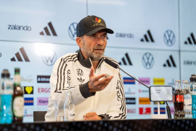 September 17, 2026, GER, UEFA Nations League 2026–2027 Nomination Press Conference with National Team Coach Jürgen Klopp; Jürgen Klopp, National Team Coach, Head Coach, Germany; gestures, facial expressions, emotions; Frankfurt DFB Campus, Frankfurt, Germany Copyright: xnordphotoxGmbHx xChristianxSchulzex