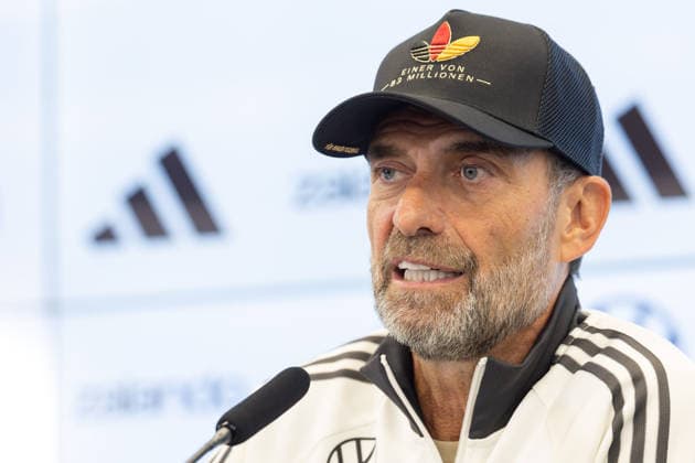 UEFA Nations League 2026–2027 Roster Announcement Press Conference with National Team Coach Jürgen Klopp National Team Coach Jürgen Klopp speaks to journalists at a press conference on the DFB Campus in Frankfurt am Main on September 17, 2026; Frankfurt am Main, Hesse, Germany; DFB Campus