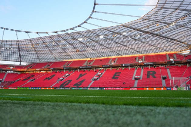 September 16, 2026, xydrx, Men s, Soccer, Europa League, Bayer 04 Leverkusen vs. NK Celje, 2026–2027 Season, BayArena: Overview of the arena. Regulations prohibit any use of photographs as image sequences and or quasi-video. Copyright: HMBxMedia YannisxDreimann