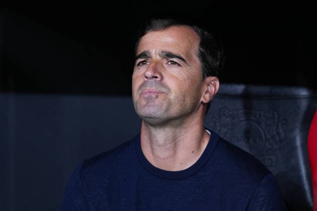 September 16, 2026, xydrx, Men s, Soccer, Europa League, Bayer 04 Leverkusen vs. NK Celje, 2026–2027 Season, BayArena, Carles Martinez, Head Coach of Bayer 04 Leverkusen. Regulations prohibit any use of photographs as image sequences and or quasi-video. Copyright: HMBxMedia YannisxDreimann