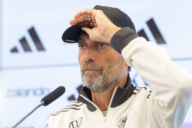 UEFA Nations League 2026–2027 Roster Announcement Press Conference with National Team Coach Jürgen Klopp National Team Coach Jürgen Klopp speaks to journalists at a press conference on the DFB Campus in Frankfurt am Main on September 17, 2026, Frankfurt am Main, Hesse, Germany, DFB Campus