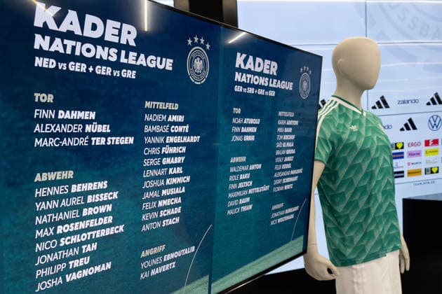 UEFA Nations League 2026–2027 Roster Announcement Press Conference with National Team Coach Jürgen Klopp, the Squad, and the Retro Jersey for the Match in Amsterdam; Press Conference at the DFB Campus in Frankfurt am Main on September 17, 2026; Frankfurt am Main, Hesse, Germany; DFB Campus