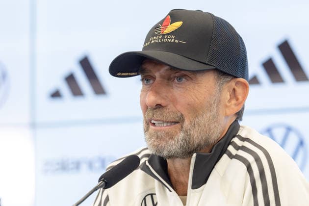 UEFA Nations League 2026–2027 Roster Announcement Press Conference with National Team Coach Jürgen Klopp National Team Coach Jürgen Klopp speaks to journalists at a press conference on the DFB Campus in Frankfurt am Main on September 17, 2026, Frankfurt am Main, Hesse, Germany, DFB Campus