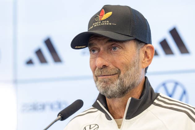 UEFA Nations League 2026–2027 Roster Announcement Press Conference with National Team Coach Jürgen Klopp National Team Coach Jürgen Klopp speaks to journalists at a press conference on the DFB Campus in Frankfurt am Main on September 17, 2026; Frankfurt am Main, Hesse, Germany; DFB Campus