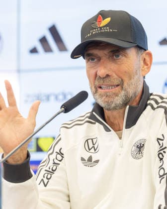 UEFA Nations League 2026–2027 Roster Announcement Press Conference with National Team Coach Jürgen Klopp: National Team Coach Jürgen Klopp speaks to journalists at a press conference on the DFB Campus in Frankfurt am Main on September 17, 2026; Frankfurt am Main, Hesse, Germany; DFB Campus