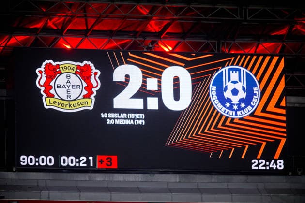 LEVERKUSEN, GERMANY - 16 SEPTEMBER, 2026: - The UEFA Europa League match Bayer 04 Leverkusen vs. NK Celje at BayArena.  Copyright: xVitaliixKliuievx