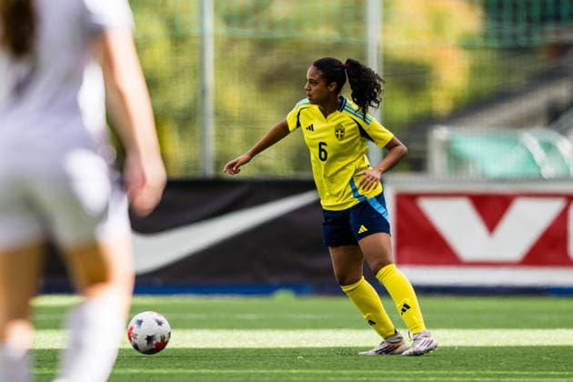 September 17, 2026: Lea Assefa of Sweden during the Under-15 friendly match between Norway and Sweden on September 17, 2026 in Lorenskog. Photo by Marius Simensen. BILDBYRAN COP 238 bbeng women s soccer football Norway Sweden soccer Sweden friendly match  Copyright: MARIUSxSIMENSEN BB260917BB173