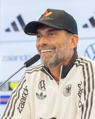 UEFA Nations League 2026–2027 Roster Announcement Press Conference with National Team Coach Jürgen Klopp: National Team Coach Jürgen Klopp speaks to journalists at a press conference held at the DFB Campus in Frankfurt am Main on September 17, 2026; Frankfurt am Main, Hesse, Germany; DFB Campus