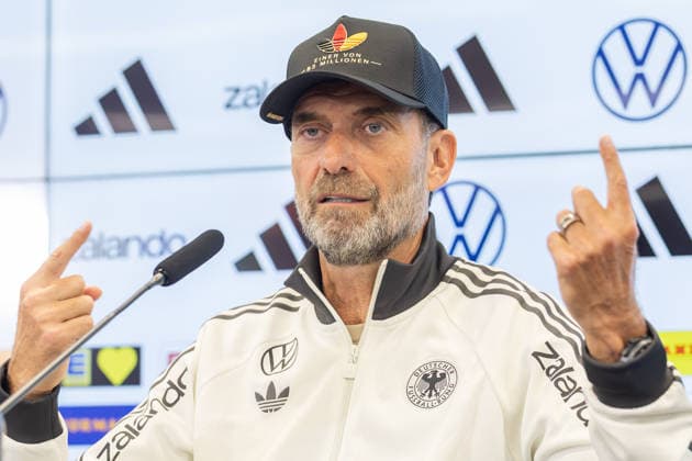 UEFA Nations League 2026–2027 Roster Announcement Press Conference with National Team Coach Jürgen Klopp National Team Coach Jürgen Klopp speaks to journalists at a press conference on the DFB Campus in Frankfurt am Main on September 17, 2026, Frankfurt am Main, Hesse, Germany, DFB Campus
