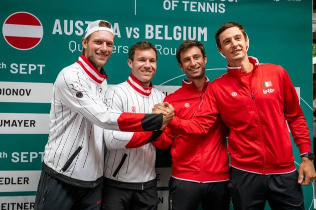 Tennis, Davis Cup, Qualifying Round, Belgium v Austria, Draw