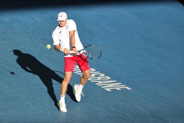 Polish Davis Cup Team training prior to the Davis Cup World Group I against Australia at Pat Rafter Arena in Brisbane, Australia - 17 Sept 2026 Maks Ka?nikowski seen in action during the Polish Davis Cup Team training at Pat Rafter Arena in preparation for the upcoming Davis Cup World Group I against Australia. Brisbane Australia Copyright: xRichardxHainesx xSOPAxImagesx Richard Haines Poland DC (14)