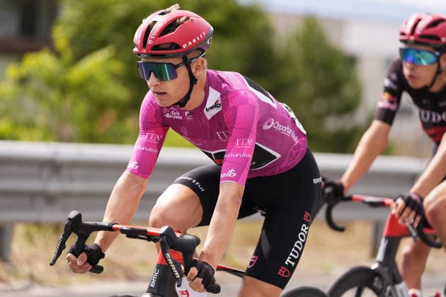 Colombia s Abner Santiago Umba Lopez of Solution Tech Nippo Rali during the Giro d™Abruzzo, stage 3 from Oricola - Piana del Cavaliere to San Benedetto dei Marsi (159 km) - Abruzzo, Italy - Thursday, September 17, 2026. - cycling.  Copyright: xFabioxFerrari LaPressex