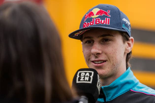 MOTORSPORTS - MotoGP, GP of Austria 2026 SPIELBERG,AUSTRIA,17.SEP.26 - MOTORSPORTS - MotoGP, Grand Prix of Austria, Red Bull Ring, preview. Image shows Daniel Holgado (ESP CFMOTO Inde Aspar Team) during an interview with DAZN.  GEPAxpictures xMatthiasxTrinkl
