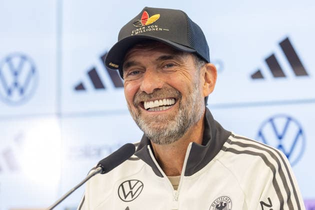 UEFA Nations League 2026–2027 Roster Announcement Press Conference with National Team Coach Jürgen Klopp National Team Coach Jürgen Klopp speaks to journalists at a press conference on the DFB Campus in Frankfurt am Main on September 17, 2026, Frankfurt am Main, Hesse, Germany, DFB Campus