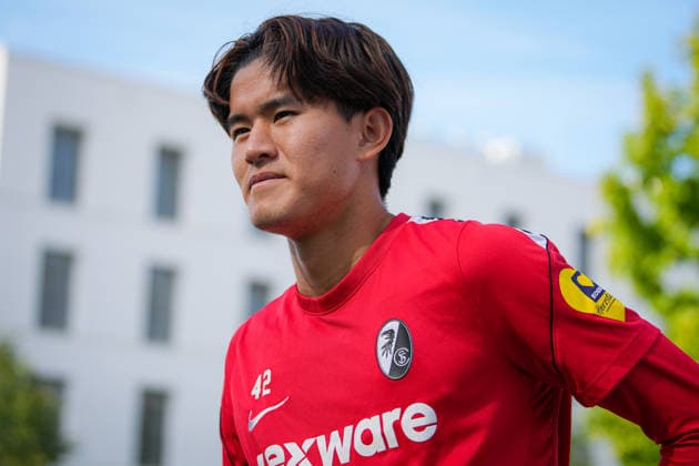 Soccer, Bundesliga, Men s, SC Freiburg Training at Europa Park Stadium, Sports, Europa Park Stadium, Keisuke Goto (SC Freiburg), 42, Freiburg, Europa Park Stadium, Baden-Württemberg, Germany Copyright: xFINLEYxMÖRCHx