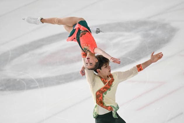 ISU Junior Grand Prix of Figure skating, Eiskunstlauf in Ankara ANKARA, TURKIYE - SEPTEMBER 17: Young figure skaters perform during the junior pair skating short program event on the opening day of the ISU Junior Grand Prix of Figure Skating at the Cayyolu Ice Skating Complex in Ankara, Turkiye, on September 17, 2026. Organized jointly by the International Skating Union (ISU) and the Turkish Ice Skating Federation, the tournament brings together 144 athletes from 39 countries competing across multiple disciplines. Harun Ozalp Anadolu Ankara Turkey. Editorial use only. Please get in touch for any other usage.  Copyright: x2026xAnadoluxHarunxOzalpx